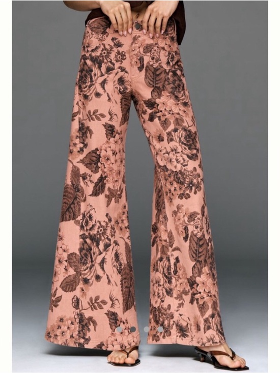 Pilcro Pants - Anthropologie Pilcro Adi Mid-Rise Clean-Hem Flare Wide Leg Pants in Sz 23-24 XXS